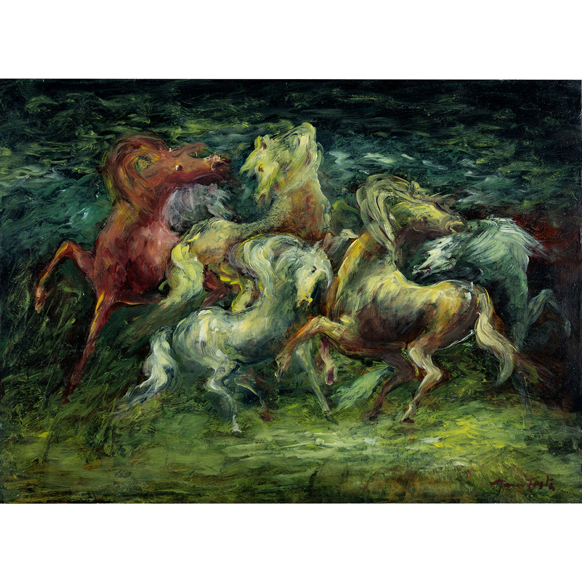 Al momento stai visualizzando Cavalli – 70x50cm – Olio su Tela – 2012